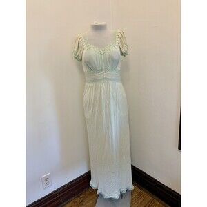 Charmode Mint Green VTG 60s Coquette Milkmaid Babydoll Fairy Nightgown Sleeve 34